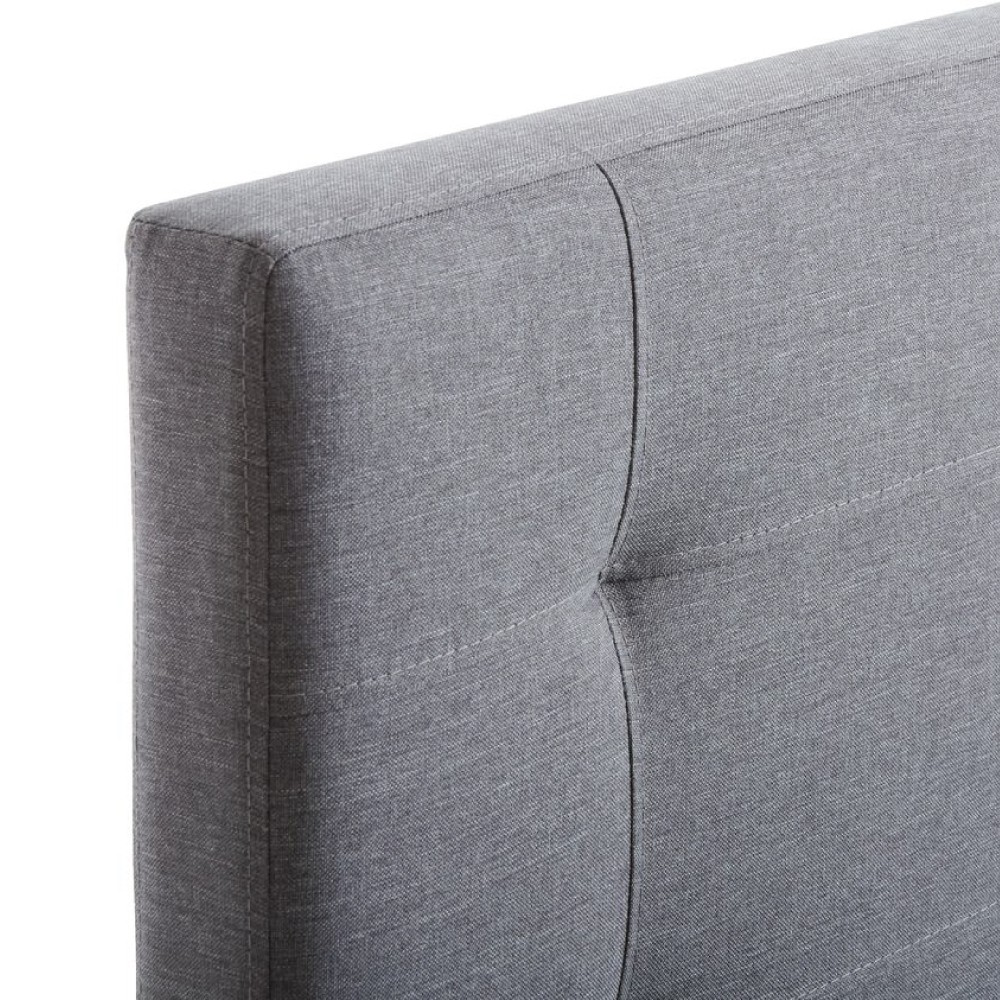 Khung giường | JYSK Millinge | gỗ công nghiệp bọc vải màu xám nhạt 2 size