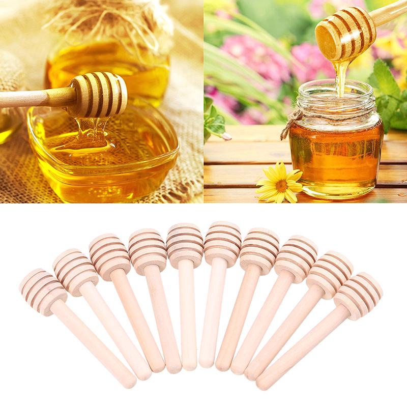 Muỗng lấy mật ong gỗ thiết kế xoắn ốc sáng tạo dành cho nhà bếp