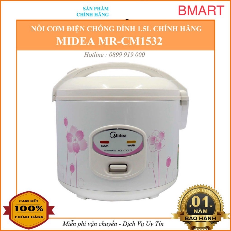 [Chính hãng-Lỗi 1 đổi 1] Nồi cơm điện Midea cao cấp CM06SA/B/D 0.6L | CM1025 1L | CM1532 1.5L | CM18SQ 1.8L (BH 1 năm)