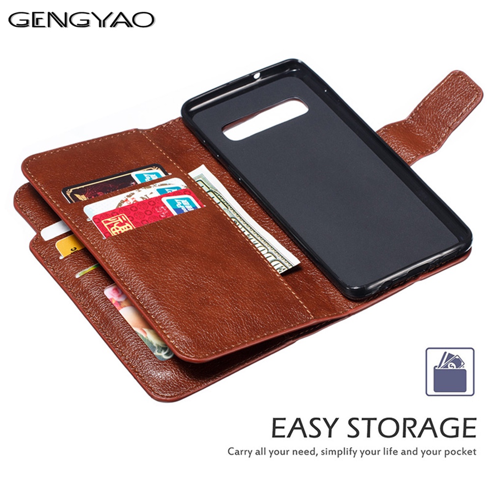 Ốp Lưng Điện Thoại Dạng Ví Da Lật Sang Trọng Dành Cho Samsung Galaxy S21 S20 FE S8 S9 S10 E Note 8 9 10 20 Ultra Plus S7Edge M10 M20