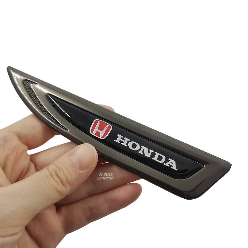 FENDER 2 Logo HONDA bằng kim loại dán trang trí xe hơi