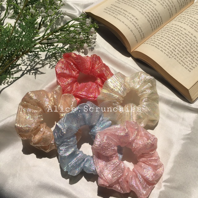 Đồ cột tóc- Scrunchies Hologram