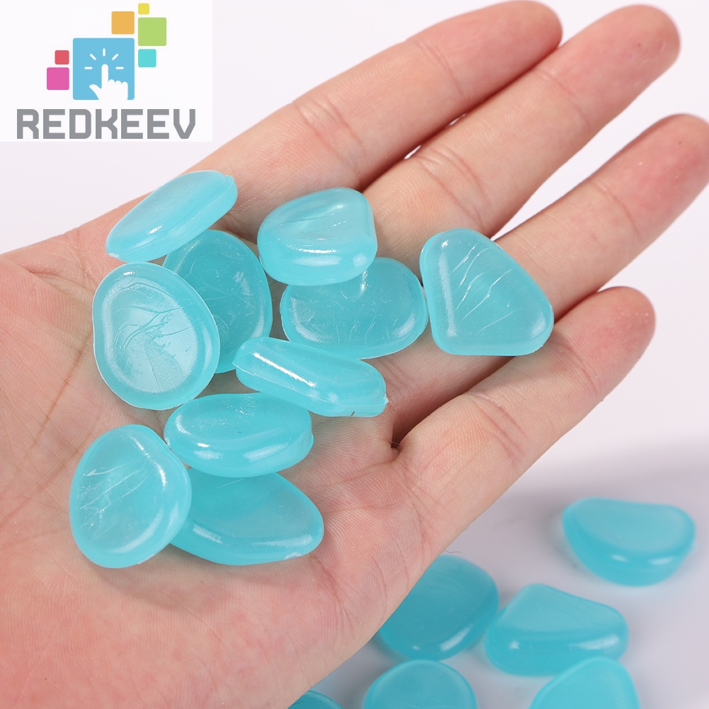 Set 100 viên đá cuội phát quang nhiều màu sắc dùng để trang trí bể cá