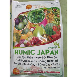 HUMIC JAPAN RA RỄ CỰC MẠNH (1kg): giải độc phèn, ra rễ cực mạnh,tốt đất, xanh cây.