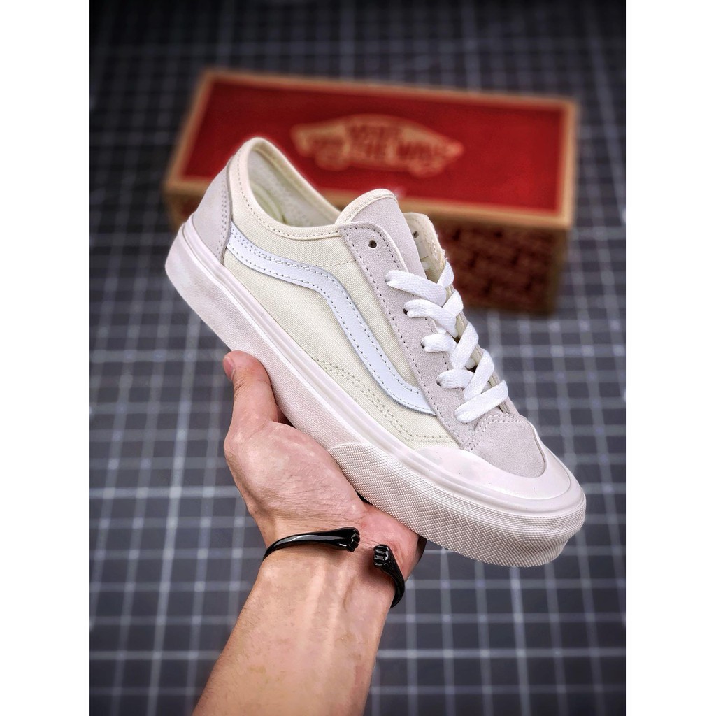 【Bắn thật】Vans Vault OG Style 36 LX 2019 mùa hè hoa lan trắng nam và nữ