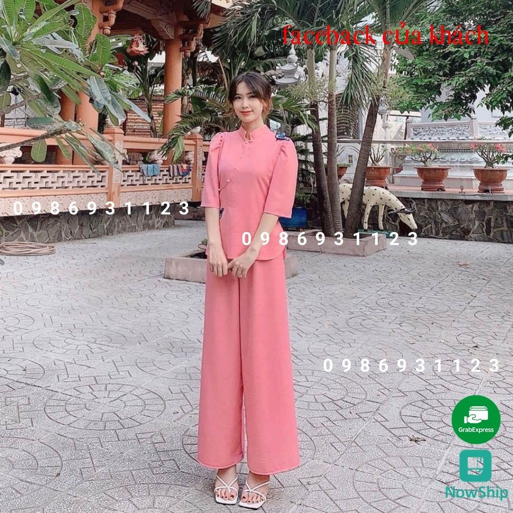 [Mã WASTCOOL giảm 15% tối đa 50K đơn 99K] Đồ lam đi chùa cao cấp AL031 kết cườm thêu bướm cực đẹp | BigBuy360 - bigbuy360.vn