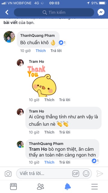 [100% BÒ ĐÙI TƯƠI SẠCH] Bò khô miếng loại I - 500gr Đà Nẵng Tram Ho