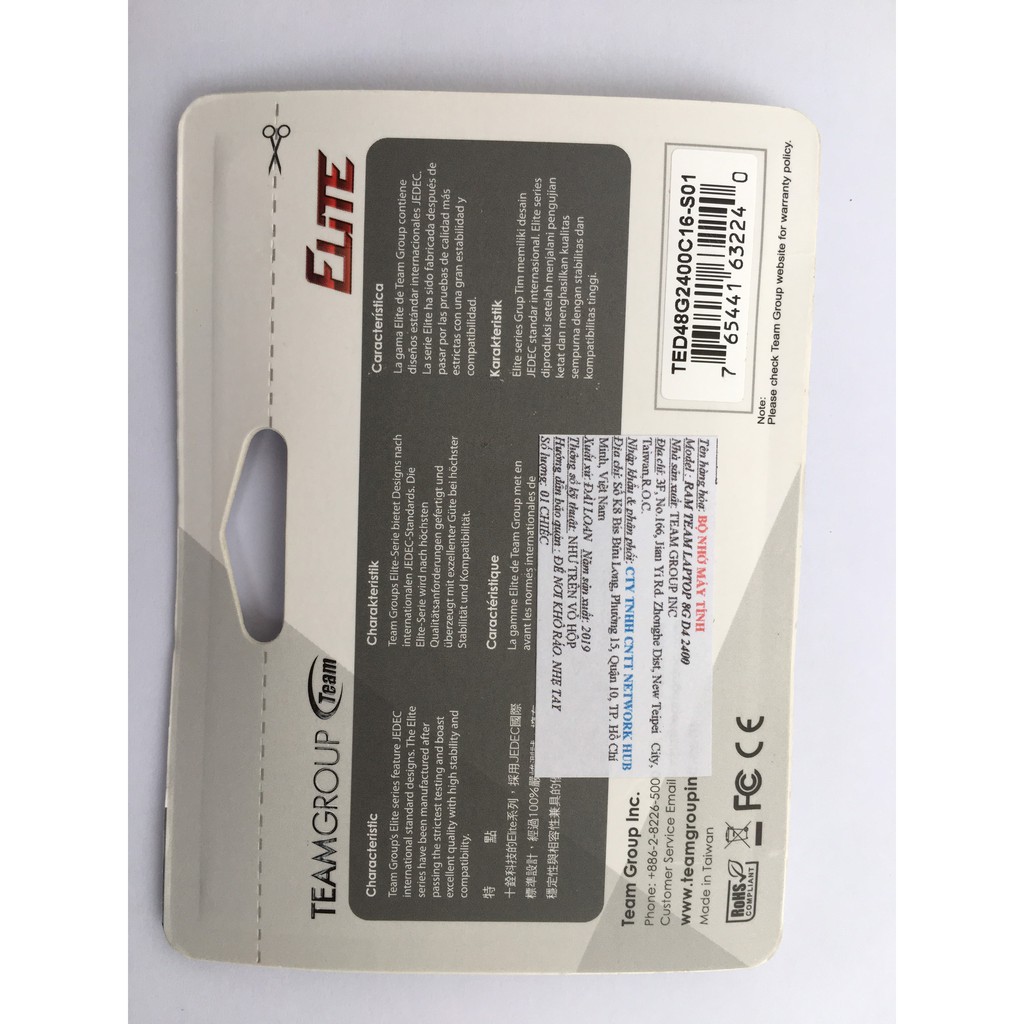 [Mã ELMS05 giảm 5% đơn 300k]Ram Laptop 8GB DDR4 Teamgroup Networkhub phân phối | BigBuy360 - bigbuy360.vn