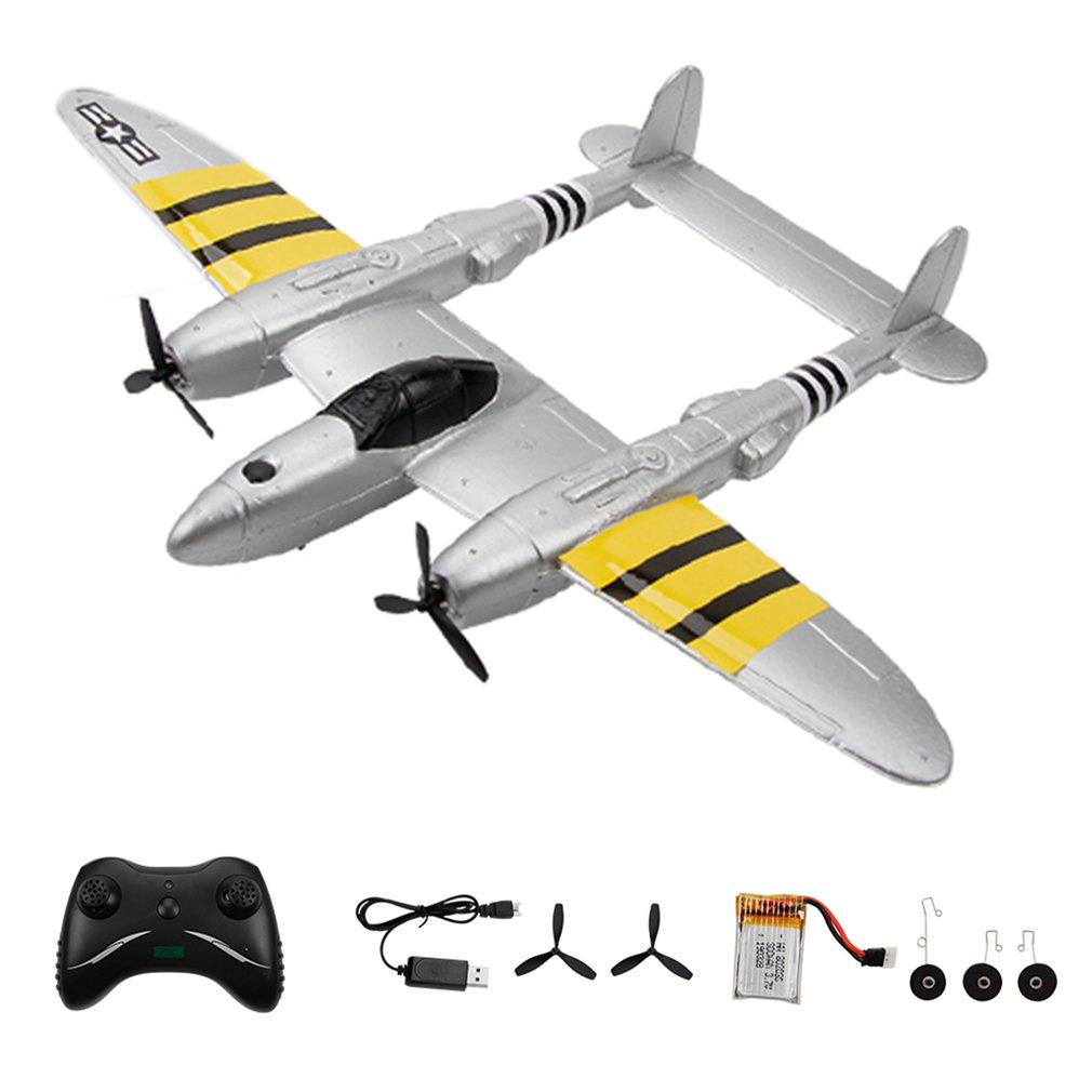 EPP Điều khiển vô tuyến cố định FX816 P38 2.4G Sải cánh RC Máy bay chiến đấu Mô phỏng Máy bay Mô hình Máy bay Đồ chơi Ch
