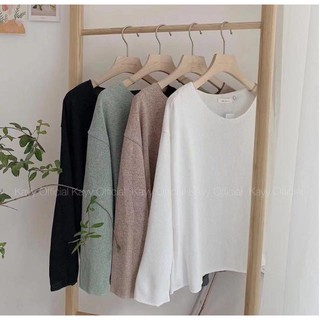 Áo pull len kẻ mỏng motoghi