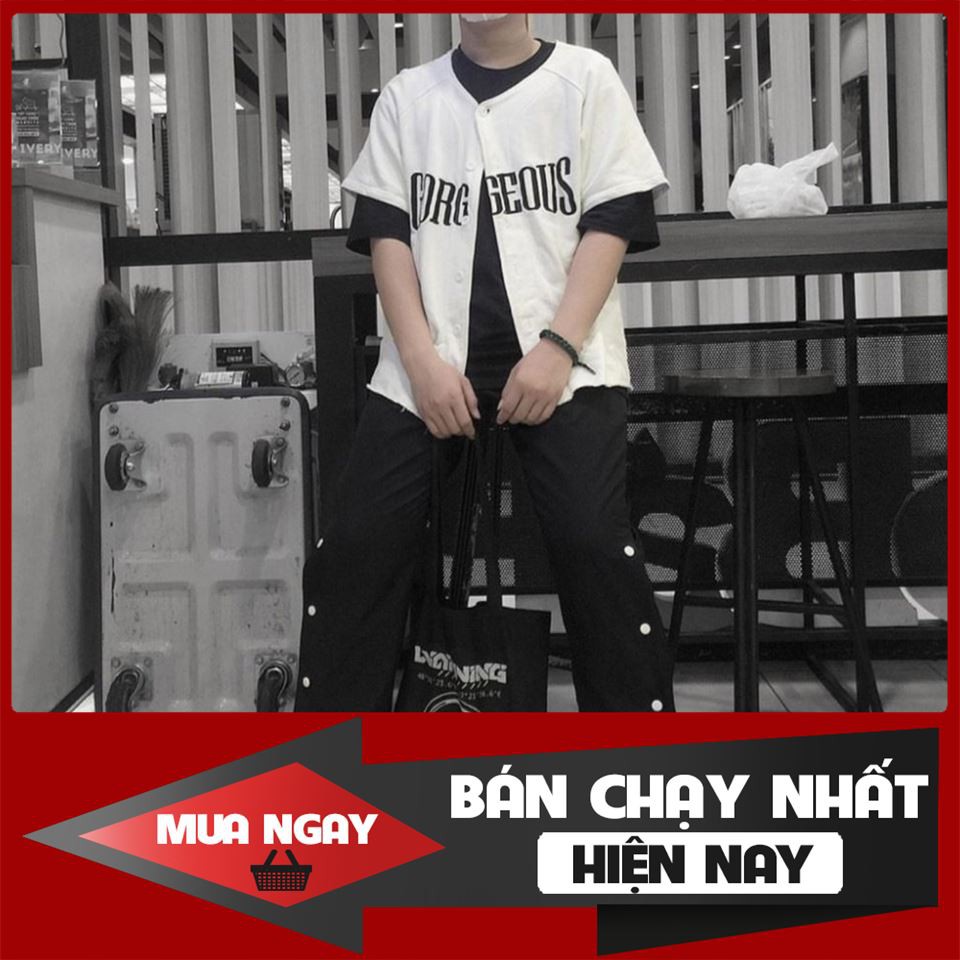[Sale Off 50%] BASEBALL SHIRT UNISEX (ĐEN/TRẮNG/HỒNG) , Thời Trang Unisex 2019