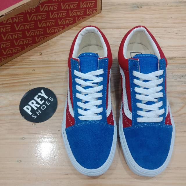 Giày Thể Thao Vans Old Skool 36 Bmx True Màu Xanh Đỏ