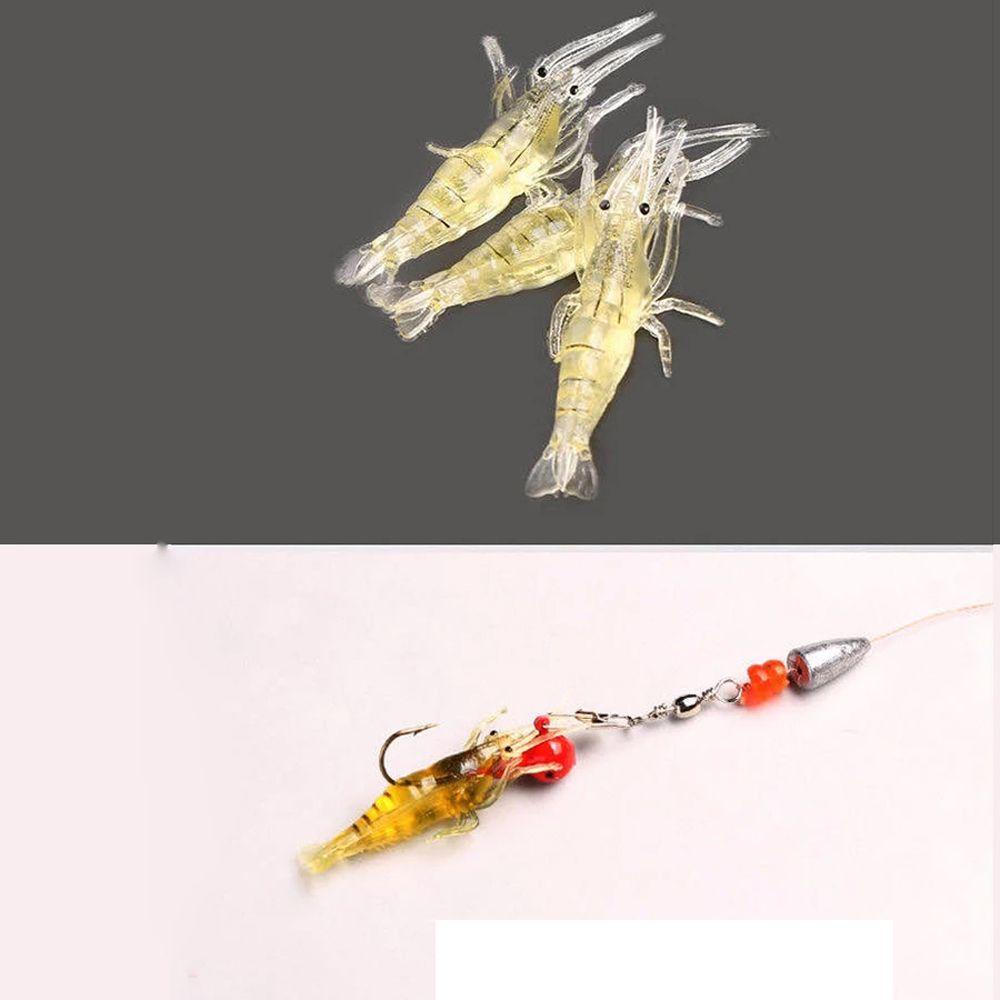 IVORY Mồi Câu Cá Giả Hình Tôm Bằng Silicon Mềm Phát Sáng Độc Đáo