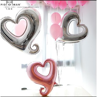 Bóng bay trang trí sinh nhật đám cưới hình trái tim -trái tim rỗng đủ 3 size