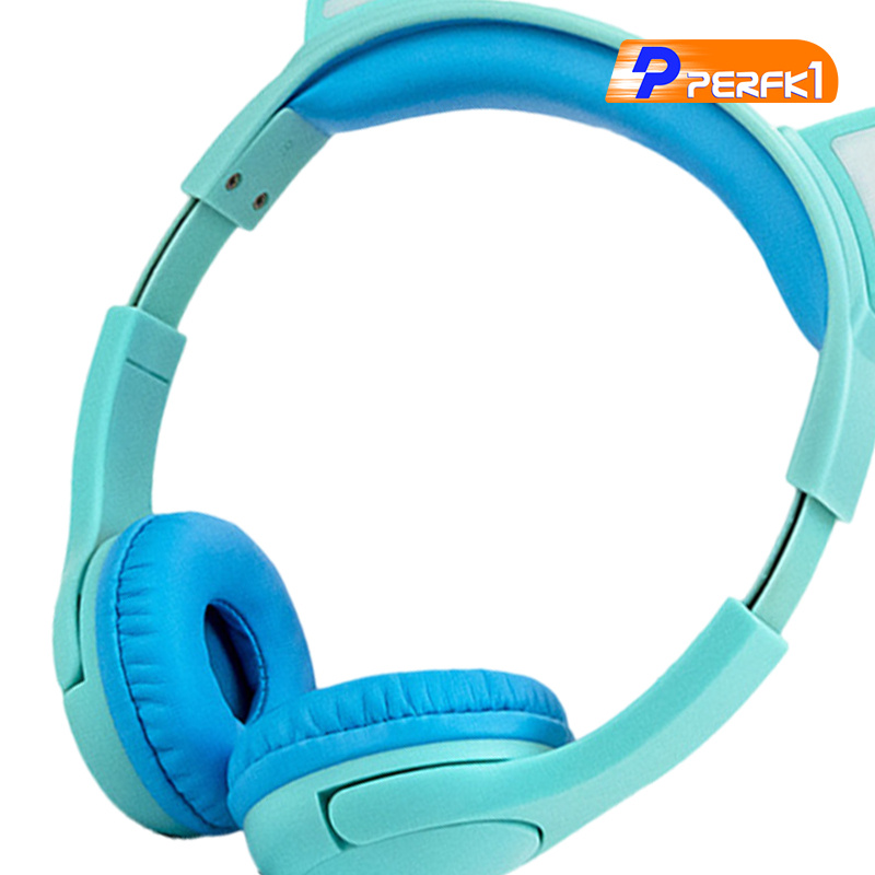 Hot-Cat Ear Kids Headphones with Micophone Safe Wired for School Online Learning