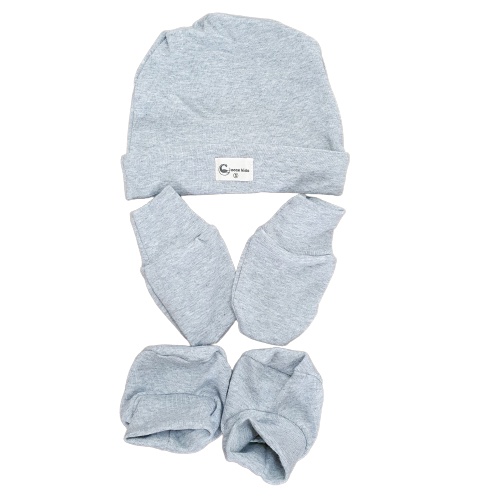 Goosekids Bao tay bao chân mũ sơ sinh cho bé | Set đồ sơ sinh newborn thu đông Vải borip dày dặn co giãn tốt
