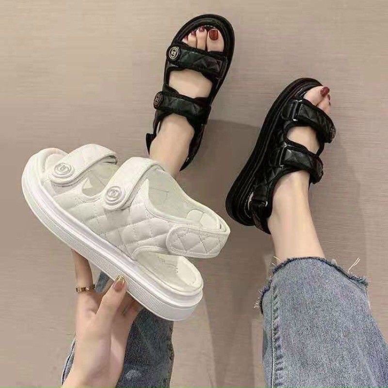 Sandal nữ free ship chất da mềm học sinh siêu đẹp quai hậu sịn
