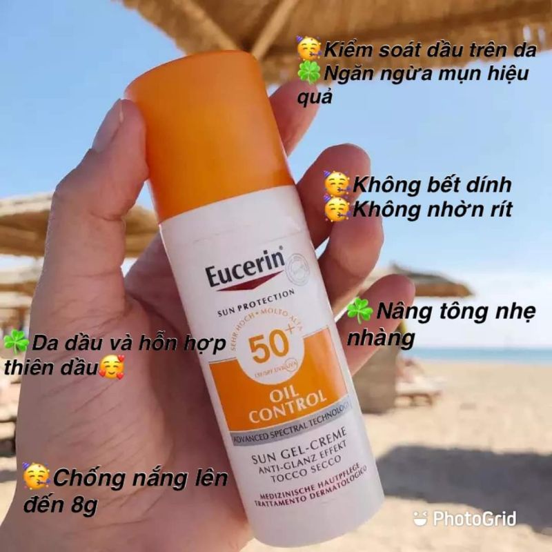 Kem chống nắng Eucerin cho da thường, khô, da nhạy cảm, da mụn và da sau laser🌹 Có nâng tông nhẹ nhé các bạn 🥰