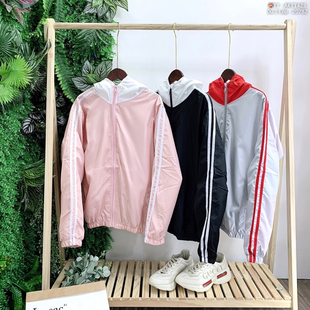 🎆𝐃𝐮̀ 𝟐 𝐋𝐨̛́𝐩🎆 BAC Áo Khoác Dù Phối Nón Tay Sọc (Kèm Video, Hình Thật) | BigBuy360 - bigbuy360.vn