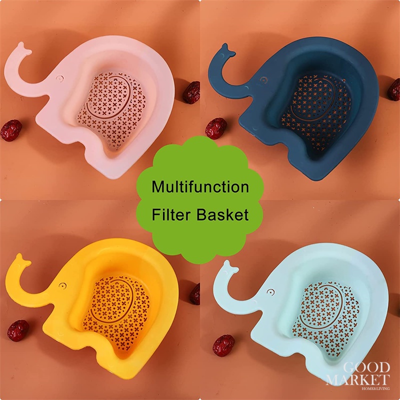 Rổ Nhựa CHÚ VOI Đựng Đồ Ráo Nước Gắn Bồn Rửa Chén Tiện Dụng