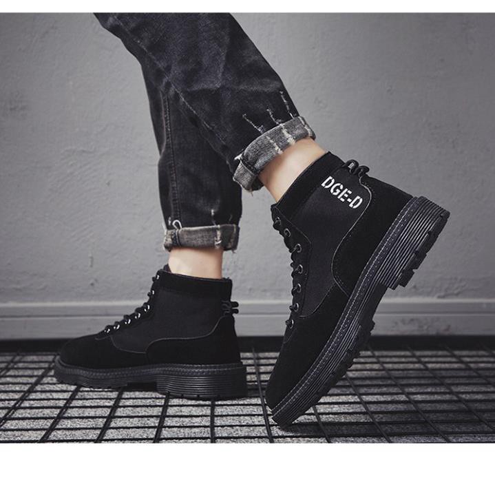 GIÀY NAM CAO CỔ, DA LỘN - BOOT NAM KIỂU DÁNG HÀN QUỐC - LSG035 | BigBuy360 - bigbuy360.vn