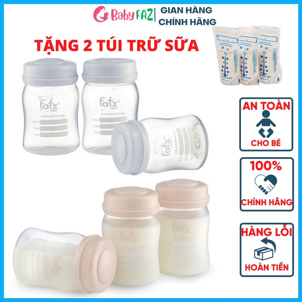 Bình trữ sữa mẹ fatz cổ rộng lọ trữ sữa mẹ 150ml FatzBaby FB0120N