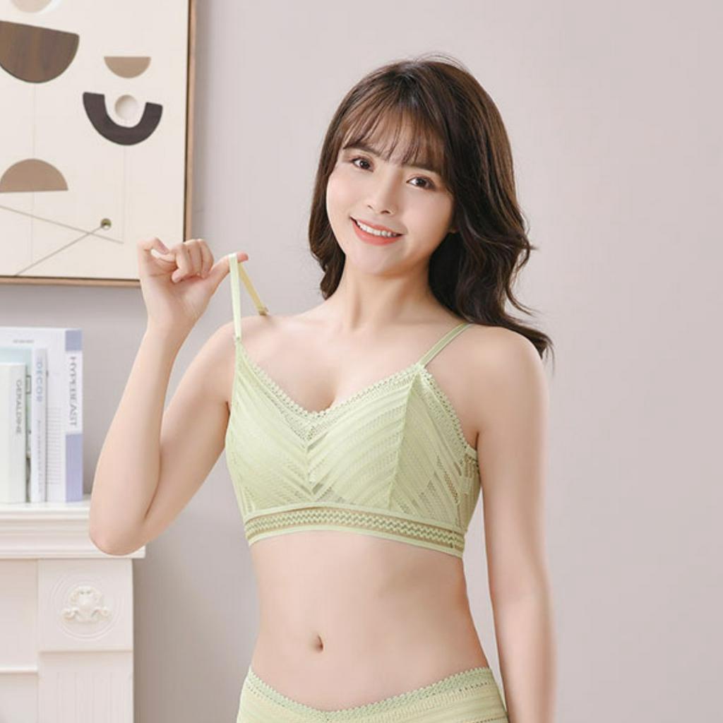 Áo bra nữ ren - Áo ngực nữ ren mút mỏng trái tim thoải mái gợi cảm mềm mịn Bellar B3613