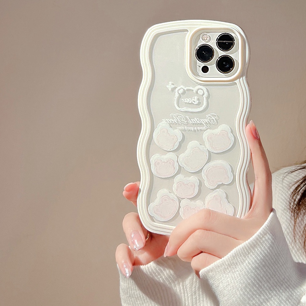 Ốp lưng Iphone Viền sóng Trắng kem dành cho Iphone 11/12/13/14/pro/plus/promax7/7plus/8/8plus/x/xr/xs/