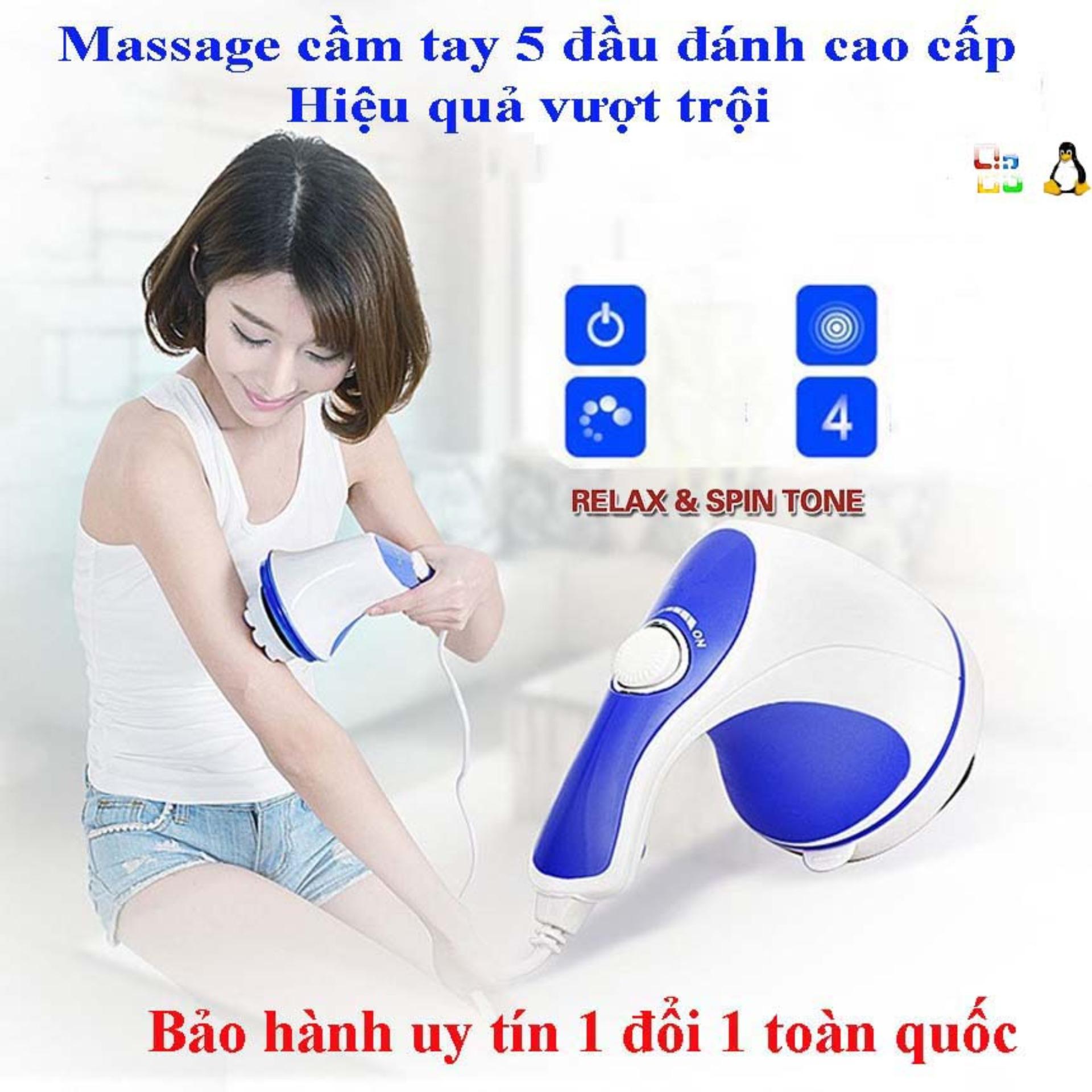 Máy mát xa cầm tay Relax and Spin Tone nhỏ gọn chất liệu cao cấp giúp lưu thông tuần hoàn khí huyết