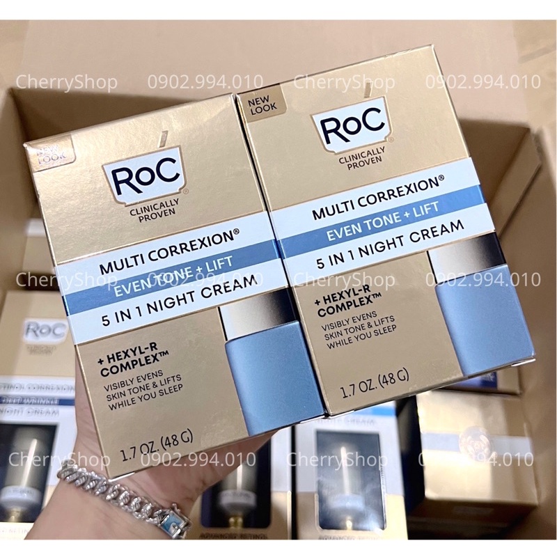 Kem dưỡng da ban đêm chống lão hoá RoC Multi Correxion Even Tone + Lift 5in1 Night Cream (48g)