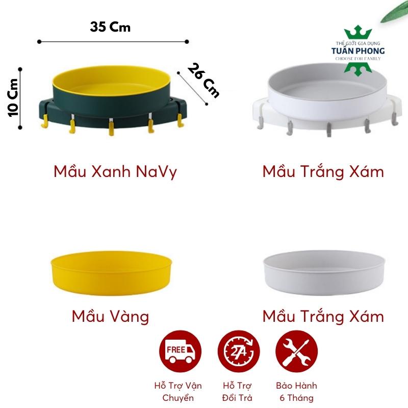 Kệ Góc Để Đồ Nhà Tắm,Nhà Bếp Xoay 360Độ Dán Tường(Không Phải Khoan Tường),Giá Để Đồ Đa Năng