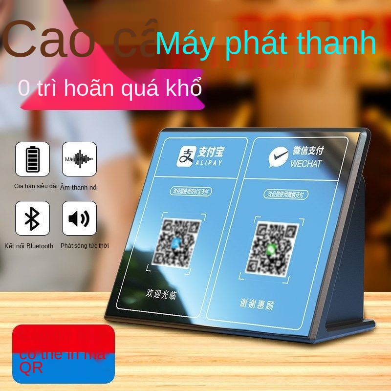 Máy phát sóng âm thanh toán WeChat Alipay Mã QR để nhận tiền vào tài khoản nhắc hiện vật với khối lượng lớn