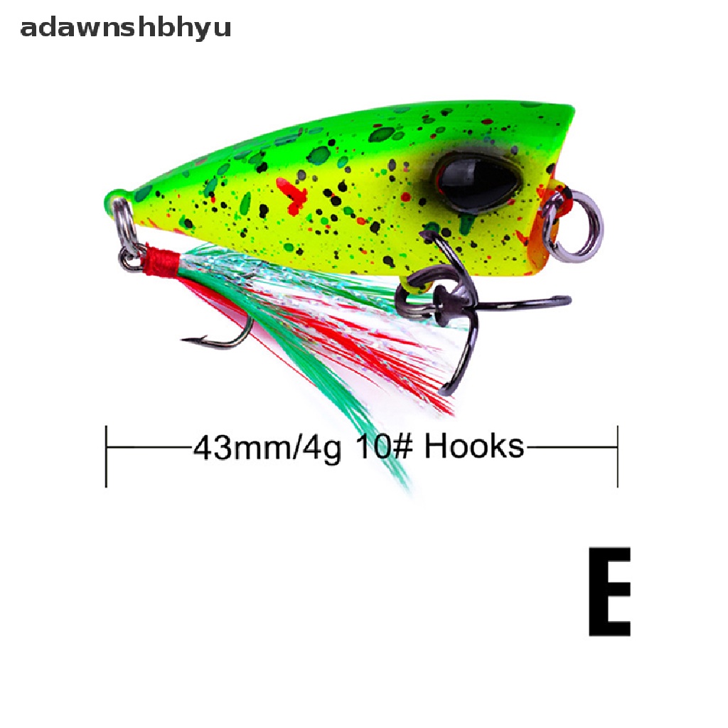adawnshbhyu 4.3cm/4g mini popper lure trout lures ultralight fishing lure topwater Crankbait VN