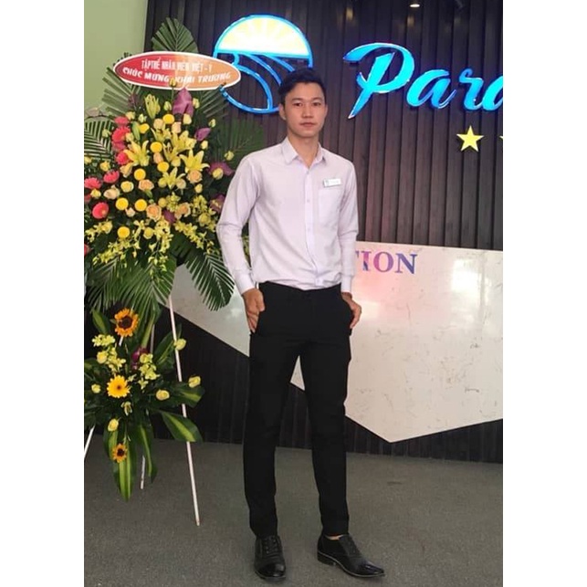 Quần Âu Nam Đen Trơn Dáng Ôm Ống Côn Chất Mịn Đẹp Ít Bám Bụi Không Nhăn Không Phai Màu