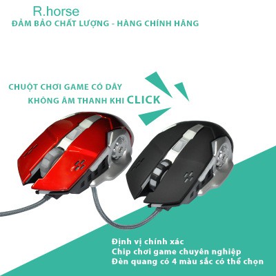 Chuột chơi game có dây, độ nhạy cao, cảm giác tay dễ chịu, ngoại quan cực cool