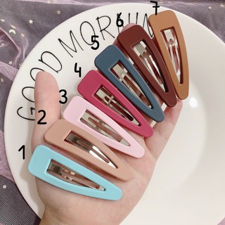 Kẹp tóc giọt nước màu lì dài 7cm