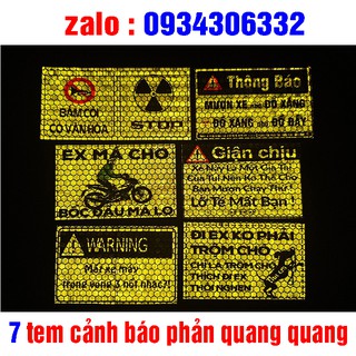 tem cảnh báo logo cảnh báo phản quang