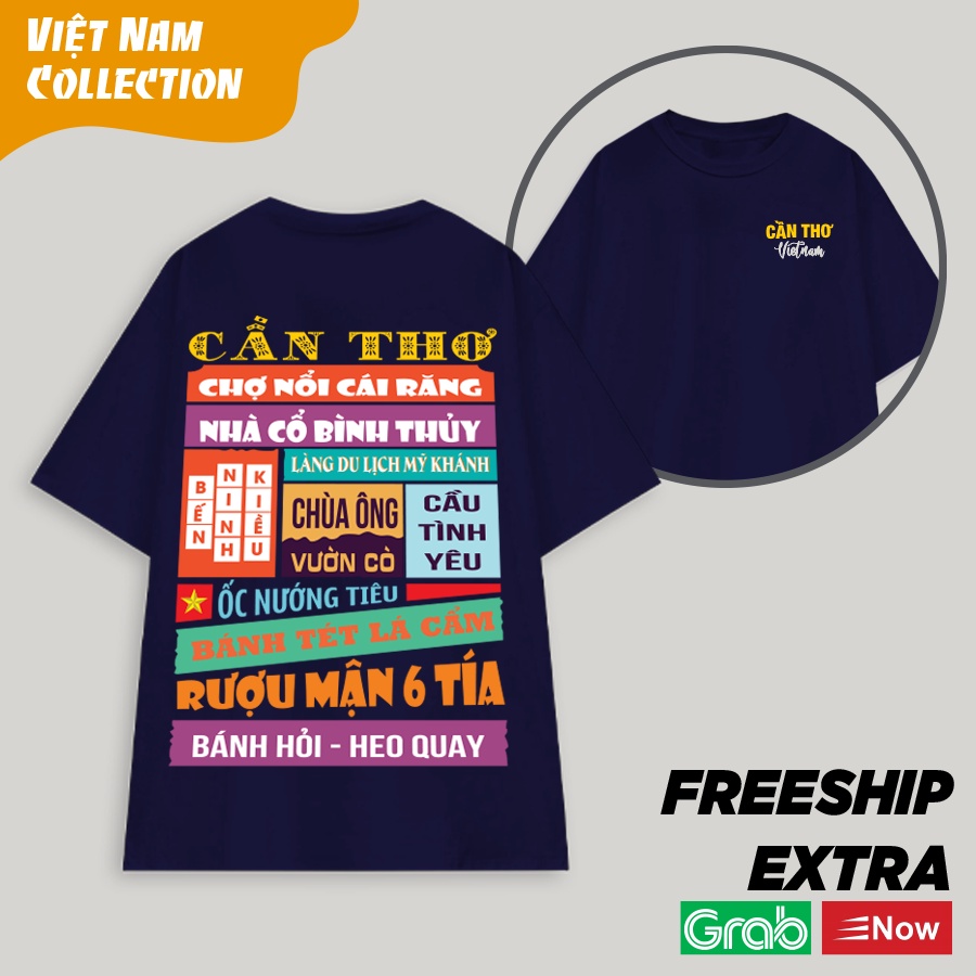 Áo Thun Unisex Nam Nữ Oversize Local Brand Tỉnh Thành - Cần Thơ