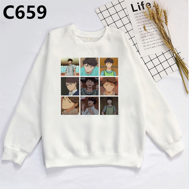 Áo sweater in hình anime Haikyuu thời trang thu đông cho nam nữ