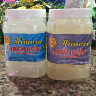 COMBO 1 hủ thạch dừa + 1 hủ thốt nốt trọng lượng 1KG/hủ