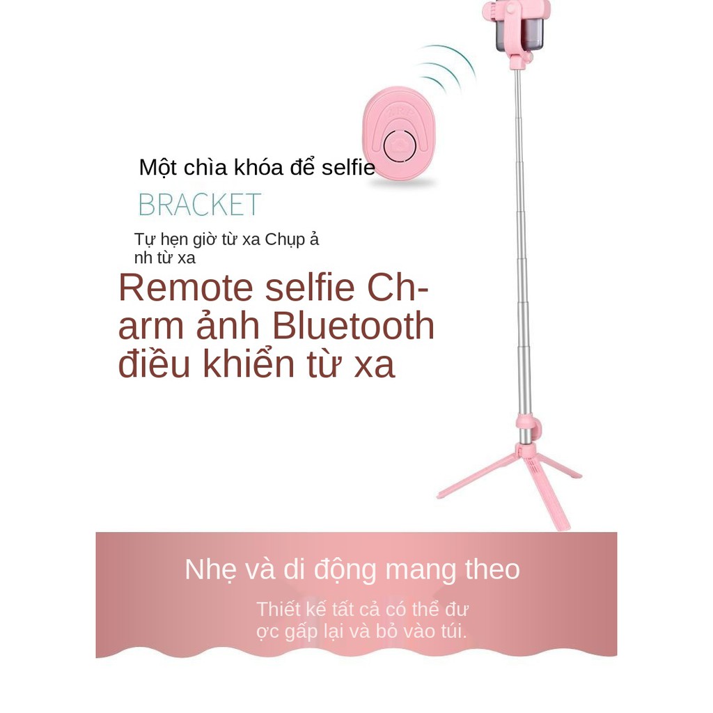 Đa Năng Tripod Gậy Selfie Bluetooth Điều Khiển Từ Xa Ánh Sáng Điện Thoại Live Stream Chuyên Dụng