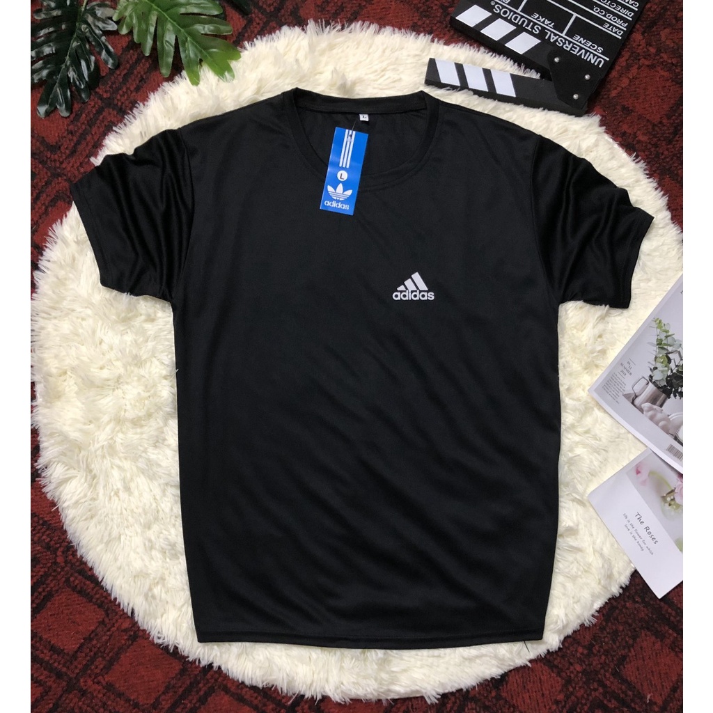Áo thun nam áo adidas nam không cổ chất liệu thun lạnh co giãn 2 chiều thấm hút mồ hôi tốt