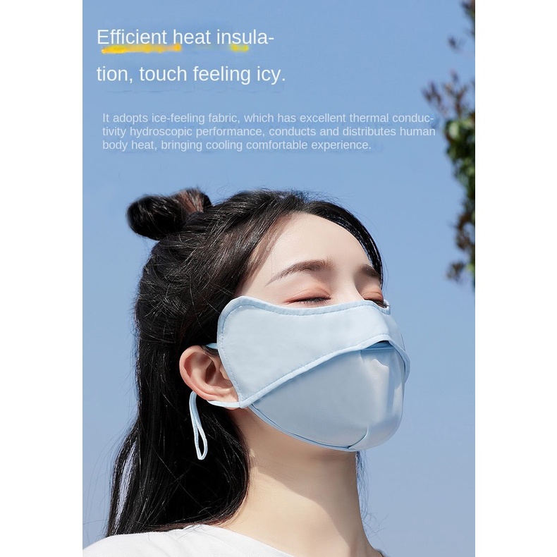 Khẩu Trang Lụa Mát Mỏng Màu Gradient Chống Nắng Thoáng Khí Thời Trang Cho Nữ