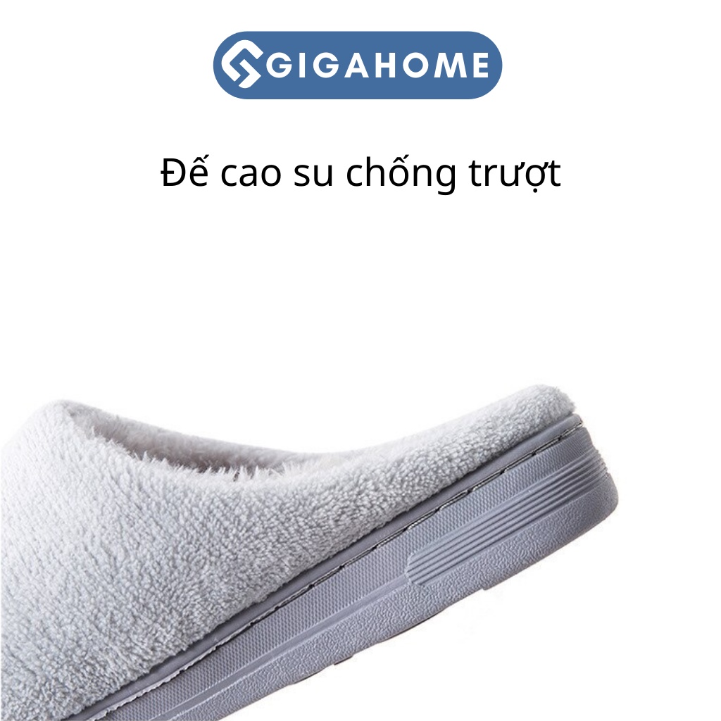 Dép Bông Mềm Nam Nữ Đi Trong Nhà, Văn Phòng GIGAHOME Chống Trượt, Giữ Ấm Chân 8769