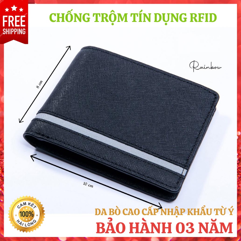 Ví nam cao cấp, ngăn bí mật siêu tiện lợi, tính năng chống trộm thông tin tín dụng - Bảo hành 3 năm - Hàng chính hãng