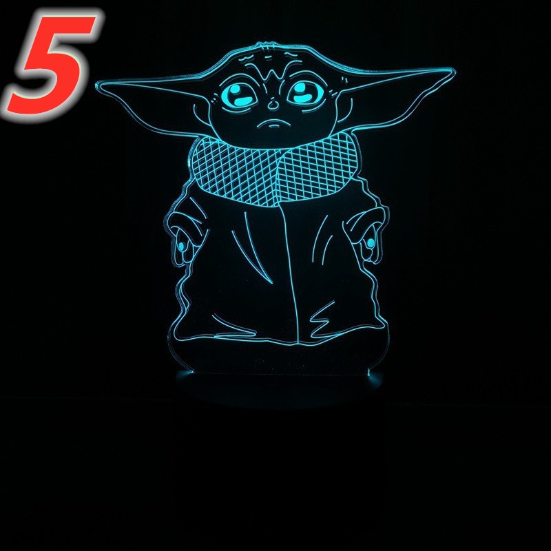 Đèn Ngủ 3d Hình Nhân Vật Yoda Phim Star Wars