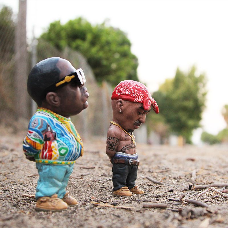 Set 2 Mô Hình Nhân Vật Rapie Trong Shakur B.I.G. Notorious Biggie Dùng Để Trang Trí