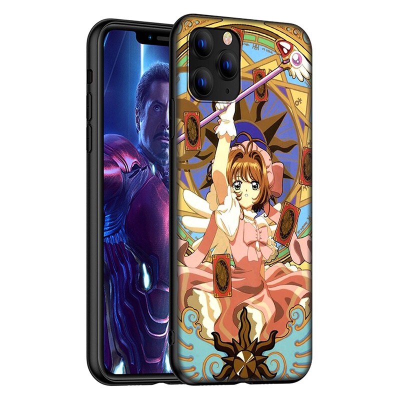 Ốp điện thoại mềm họa tiết anime Card Captor Sakura cho iPhone 7 8 7+ 8+ 6+ 6S+ XR XS Max 5 5s 17SF