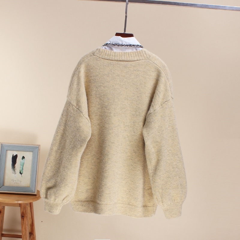 Áo khoác len cardigan màu pastel nhẹ nhàng