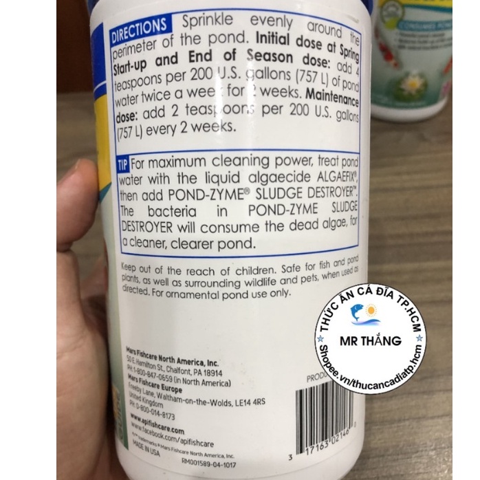 API - Pond ZyME  - Vi sinh phân giải mùn bã hữu cơ ao, hồ cá
